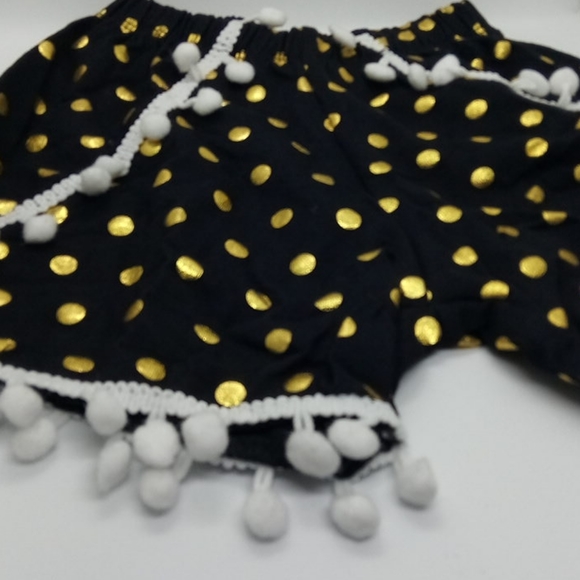 🆕 Polkadots Black short pants whit Gold - Picture 2 of 8